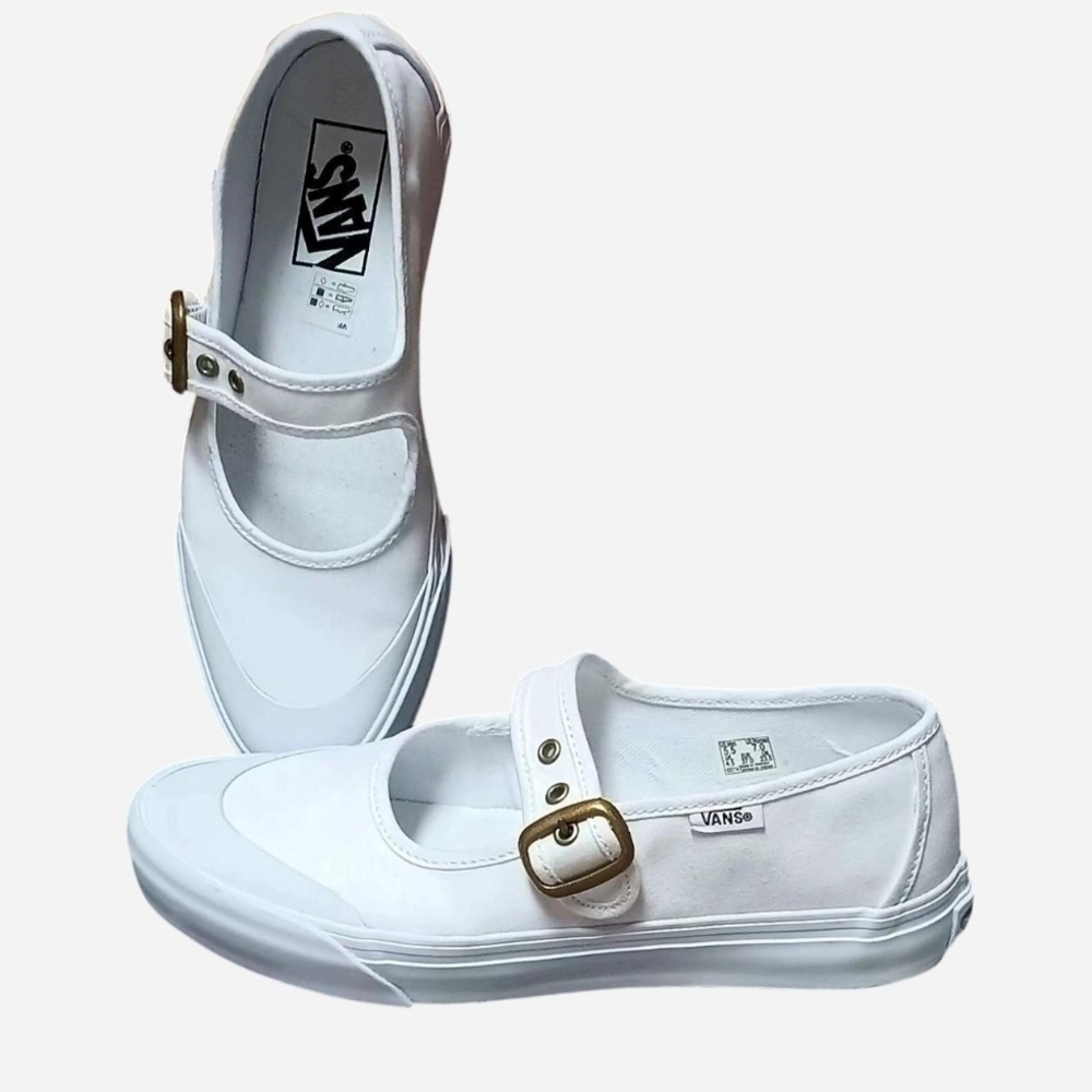 Vans White Mary Jane Sneakers
